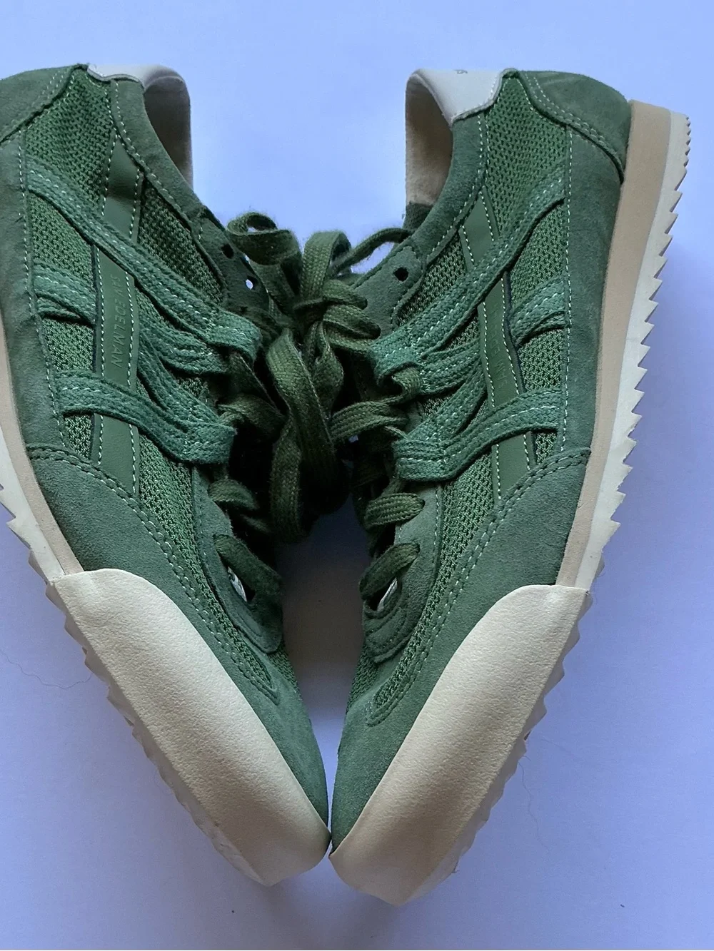Sam Edelman Olive Green Suede & Mesh Athletic Sneakers